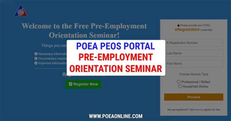 e registration peos|PEOS Online Certificate: Pre.